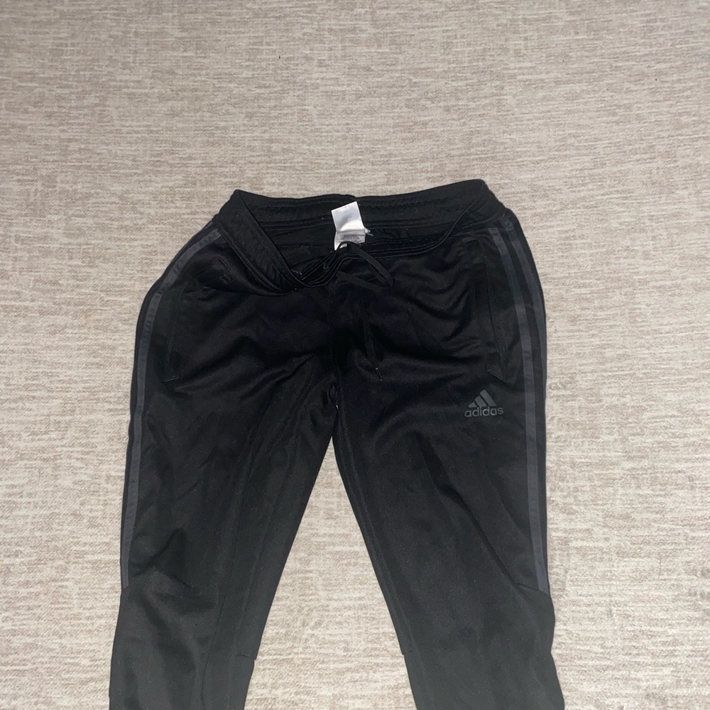 Adidas Black Sweatpants Relaxed Fit Elastic Waistband